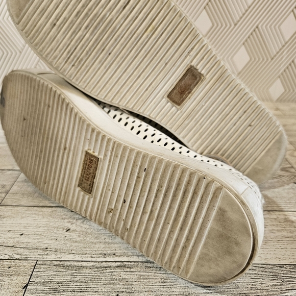 Blackstone PL87 Perforated White Leather Low Top Sneakers Size 40 - Picture 6 of 9